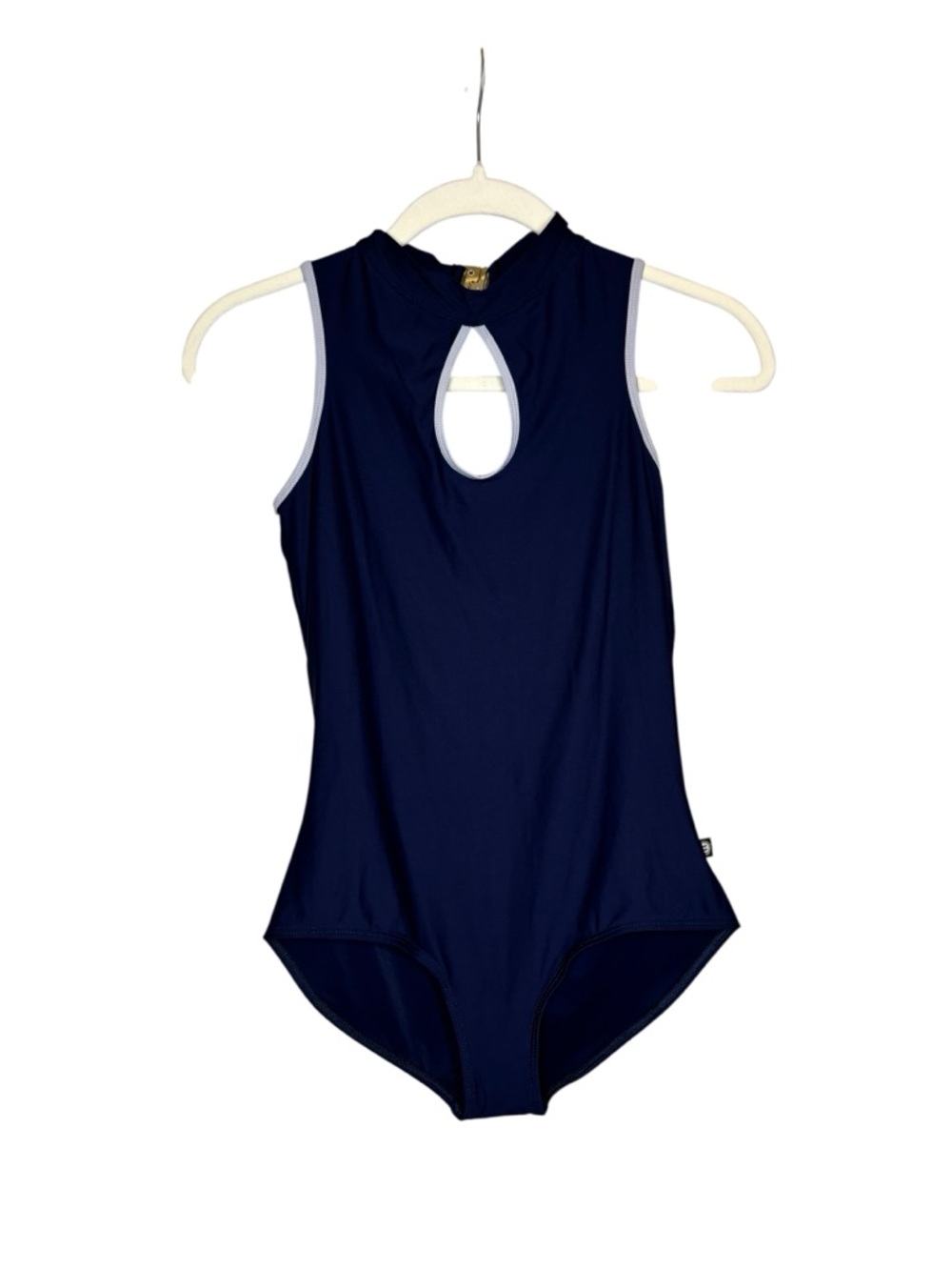 BODILE Keyhole Leotard M/L Navy White